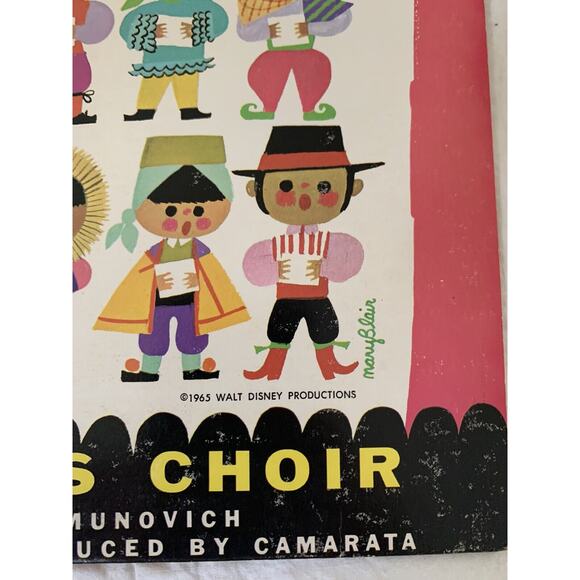 Walt Disney "It's A Small World" LP Record 1289 Disneyland Boys Choir 1965 - Picture 3 of 8